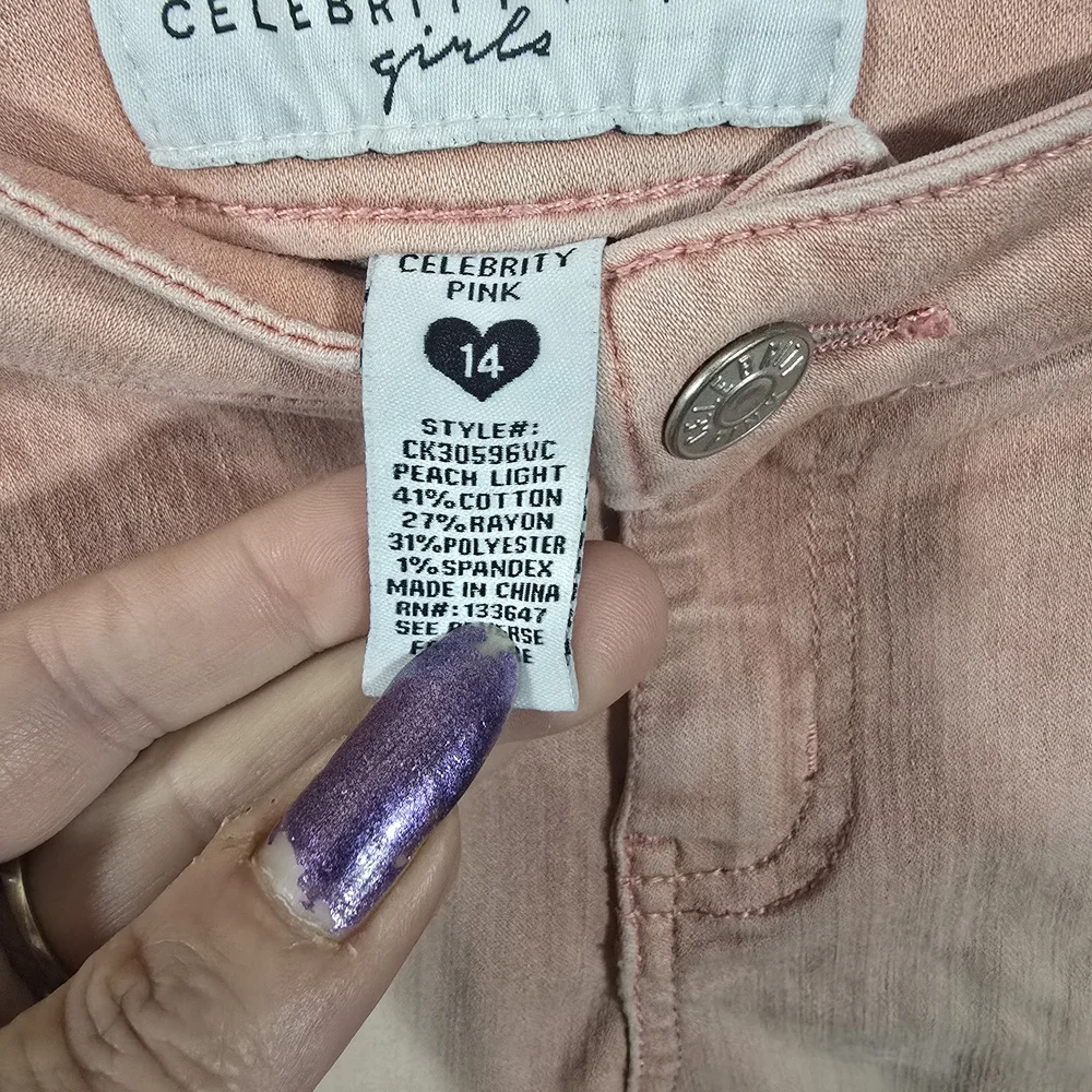 Celebrity Pink Light Pink Jean Shorts